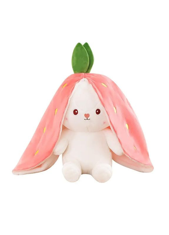 М'яка іграшка Кролик-полуничка 2в1 18/25 см (NR0097) No Brand (317252756)