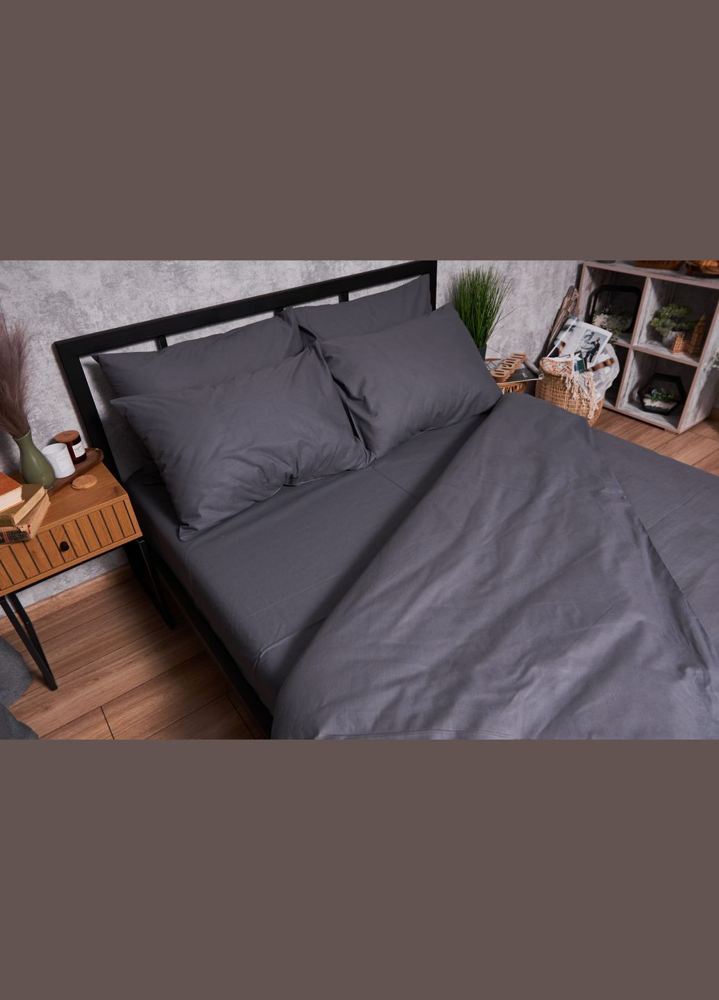 Комплект постельного белья Бязь Gold Люкс семейный 143х210х2 наволочки 2х50х70 (MS-820003211) Moon&Star Dark Blue (288043496)