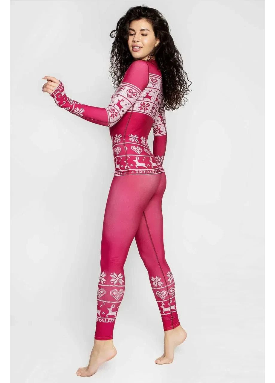 Термокомплект для женщин SNOWJET с двухсторонним микроначесом и дизайнерским принтом (-16°C) TOTALFIT (361116368)