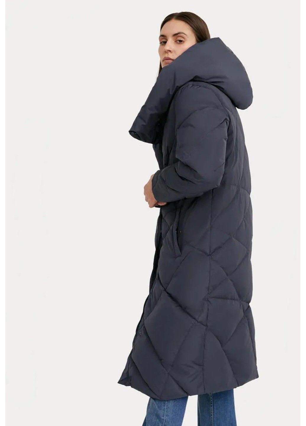 Темно-синий зимний Пуховик Finn Flare