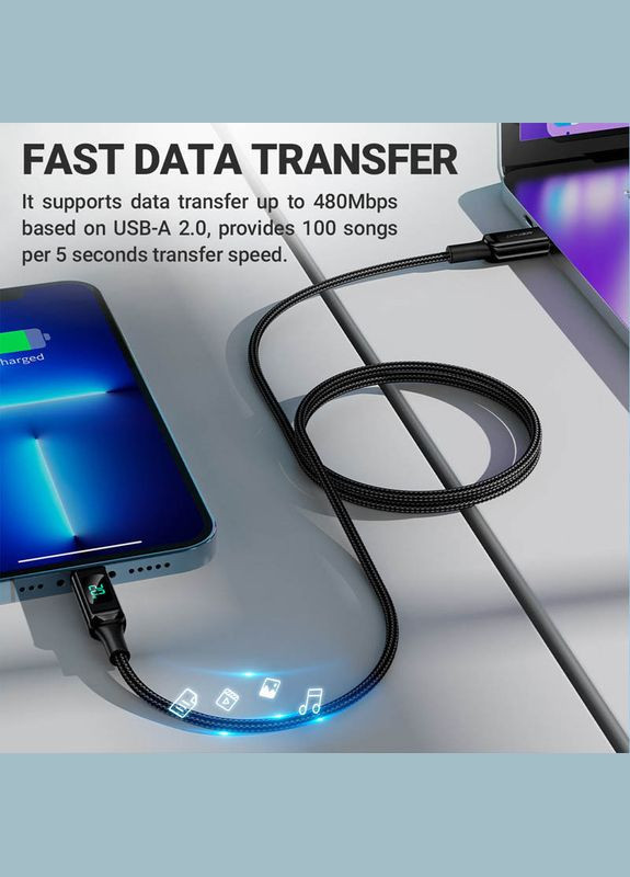 Зарядный кабель USB-Lightning для iPhone / Провода шнур юсб лайтнинг для зарядки айфона Apple устройств 1м Acefast (356096819)