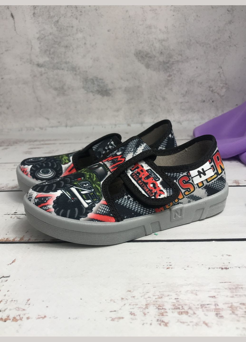 Капці дитячі текстильні для хлопчиків Різнобарвний (168) Natur (335870705)