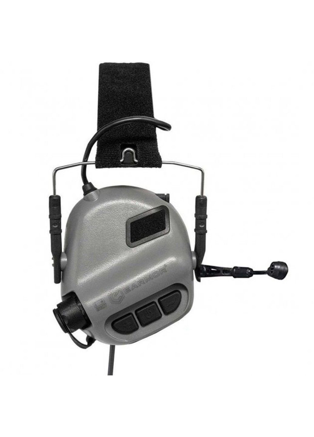 Тактические активные наушники Earmor М32 + крепление чебурашка OPS Core Серый No Brand (332636539)