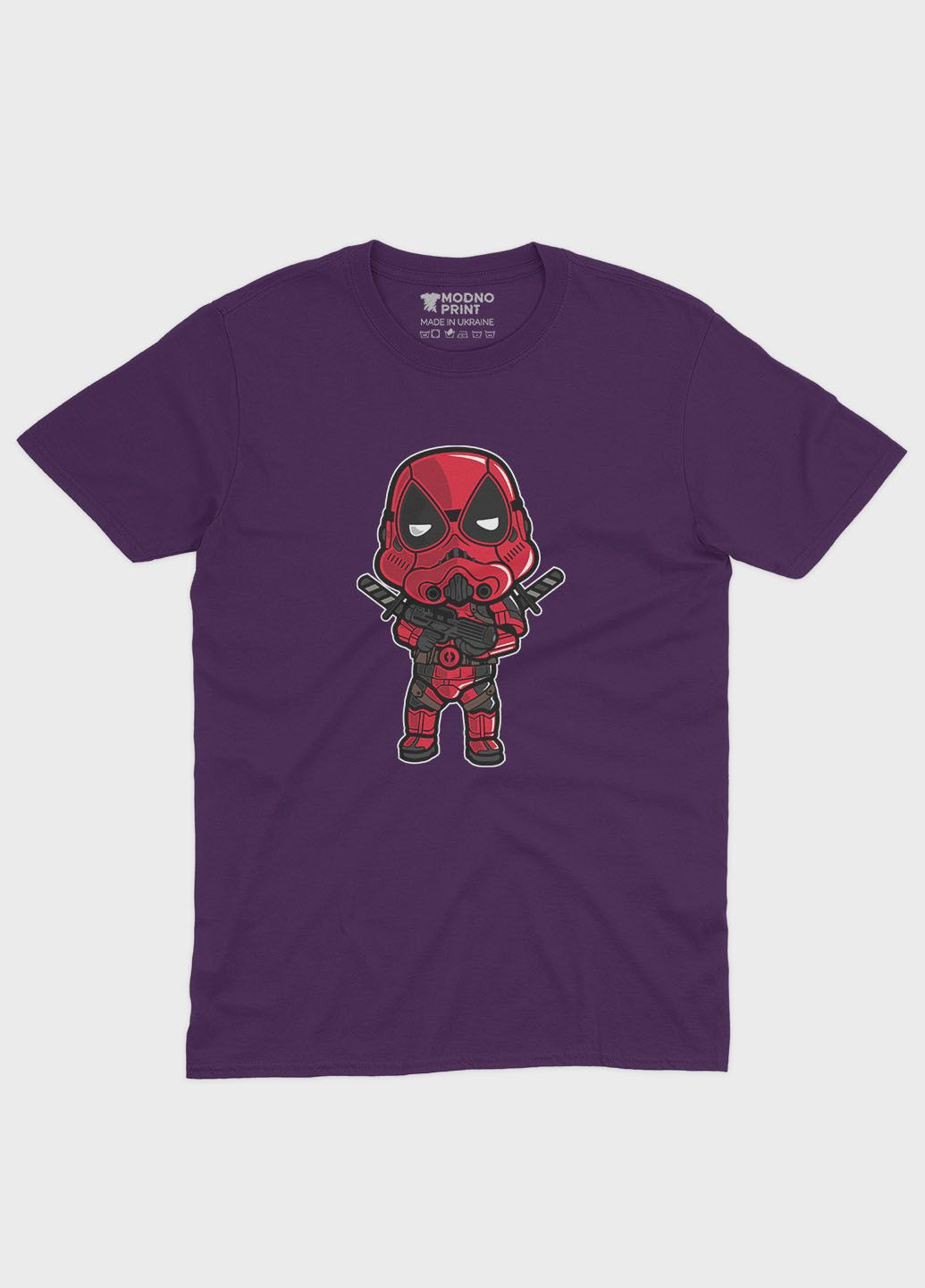 Фіолетова демісезонна футболка для хлопчика з принтом антигероя - дедпул (ts001-1-dby-006-015-017-b) Modno