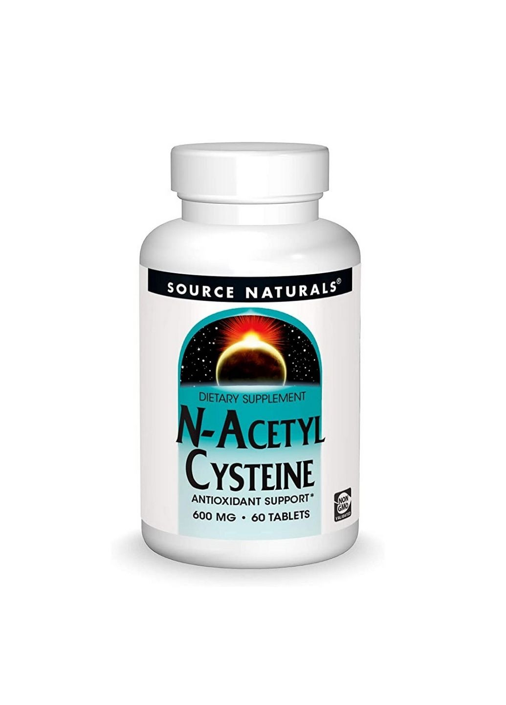 Амінокислота N-Аcetyl Cysteine 600 mg, 60 таблеток Source Naturals (293415947)
