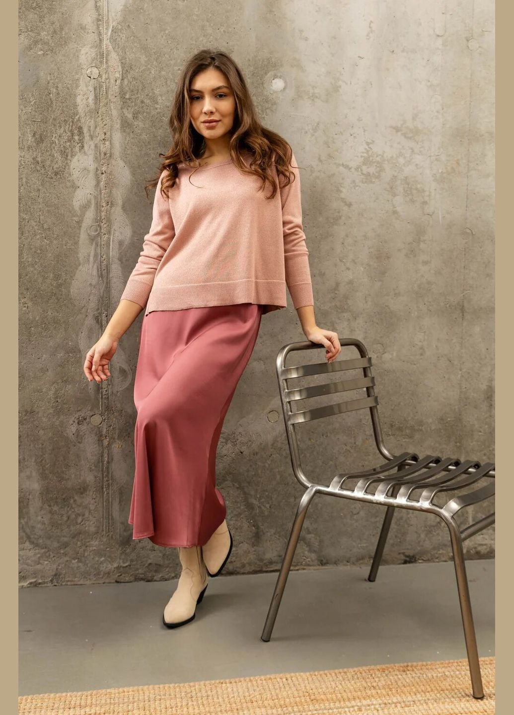 Розовая кэжуал однотонная юбка Seventeen годе