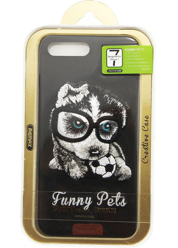 Чехол-накладка Funny Pets Series Case Apple iPhone 7 Plus Black Remax (301781900)