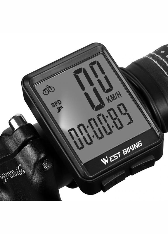 Велокомпьютер 0702054 с подсветкой беспроводной спидометр West Biking (326807043)
