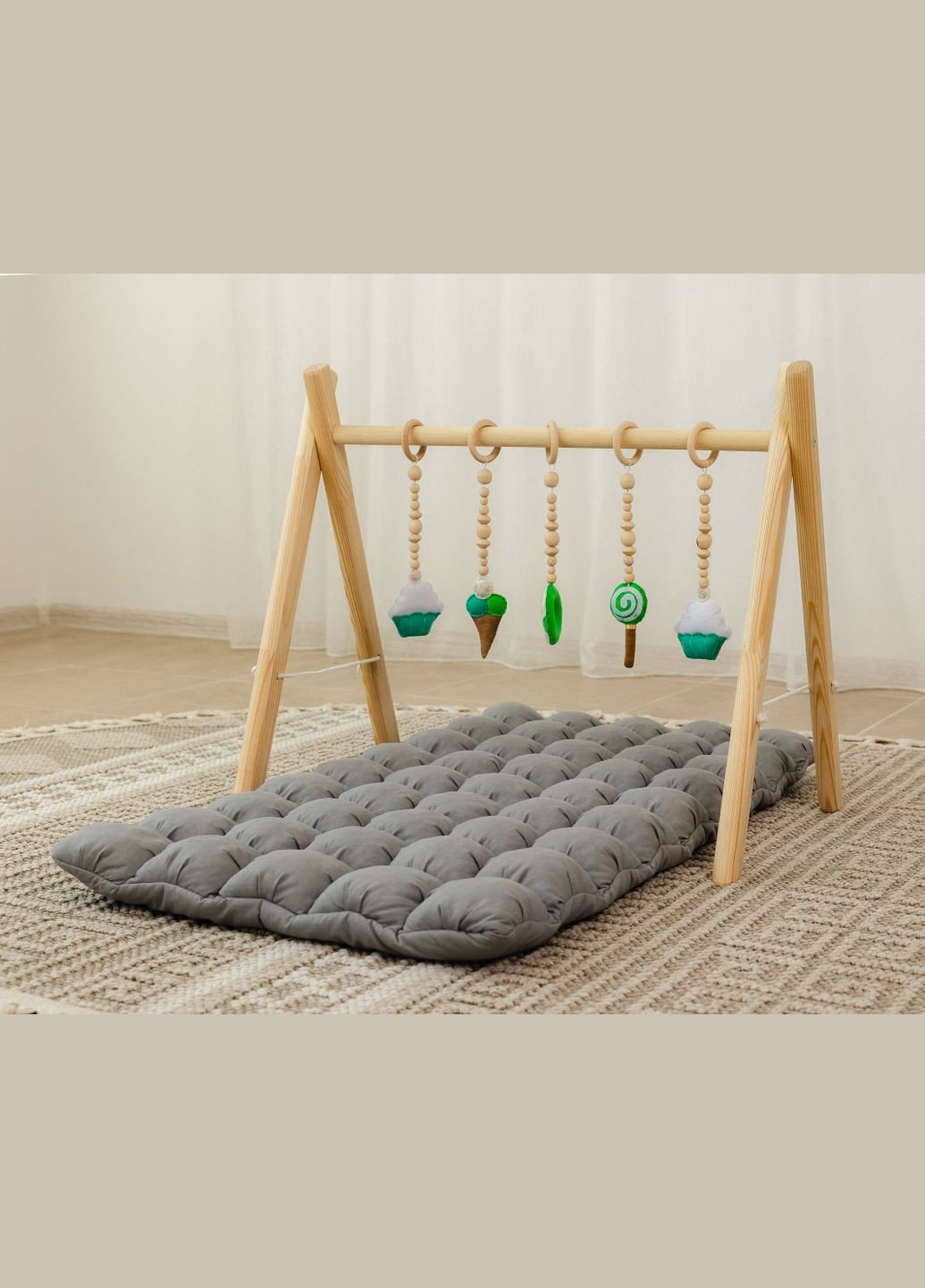 Мобиль детский напольный BabyGym XRMASTER Лакомство с серым матрасиком No Brand (347584724)