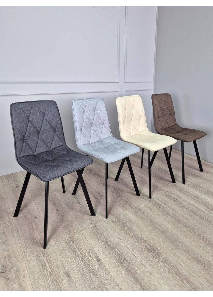 Стул COREY TEX черный каркас/серый тк. Intarsio (365461445)