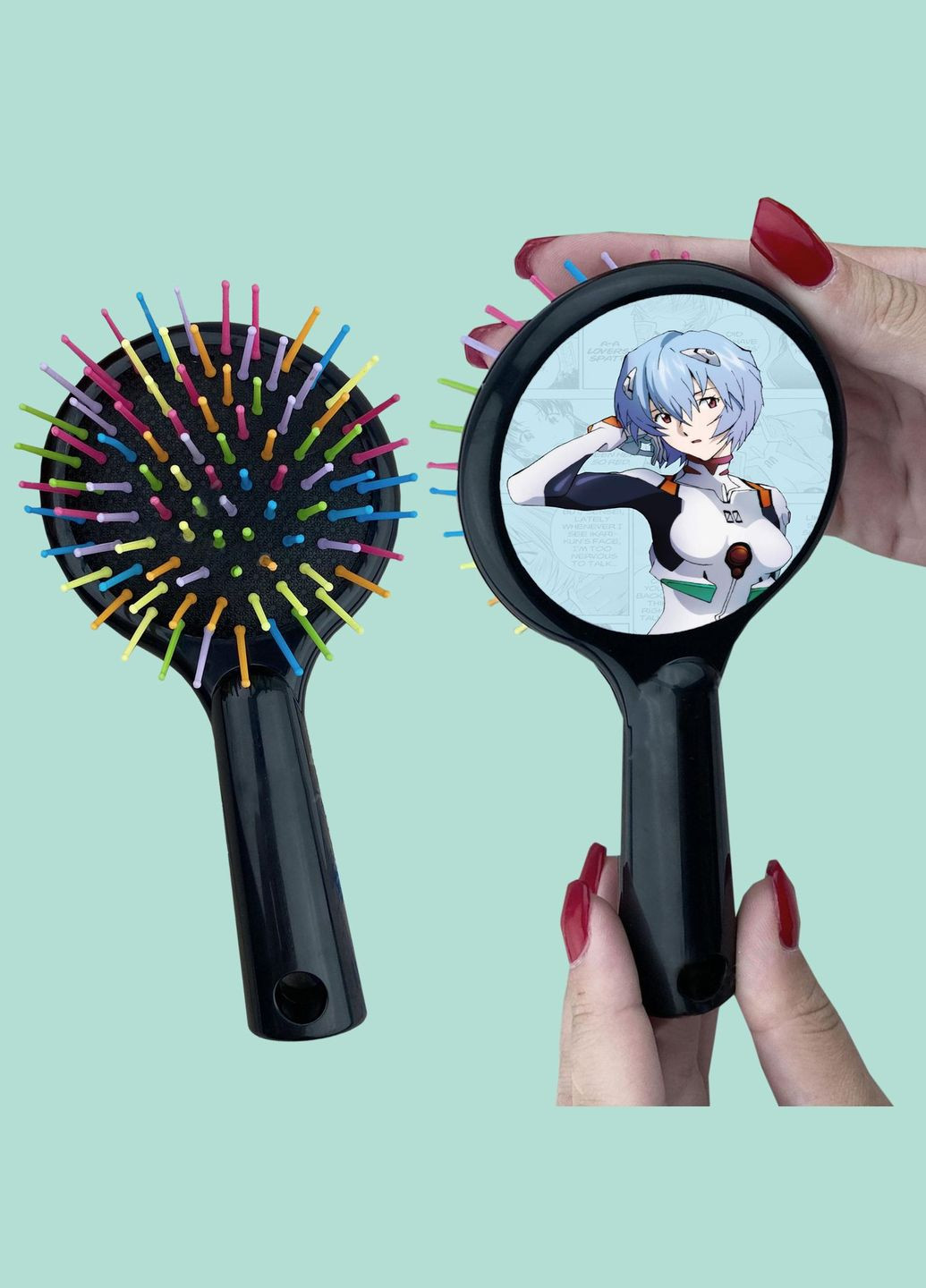 Расческа для волос Аниме Евангилион #0007 черный No Brand (315043529)