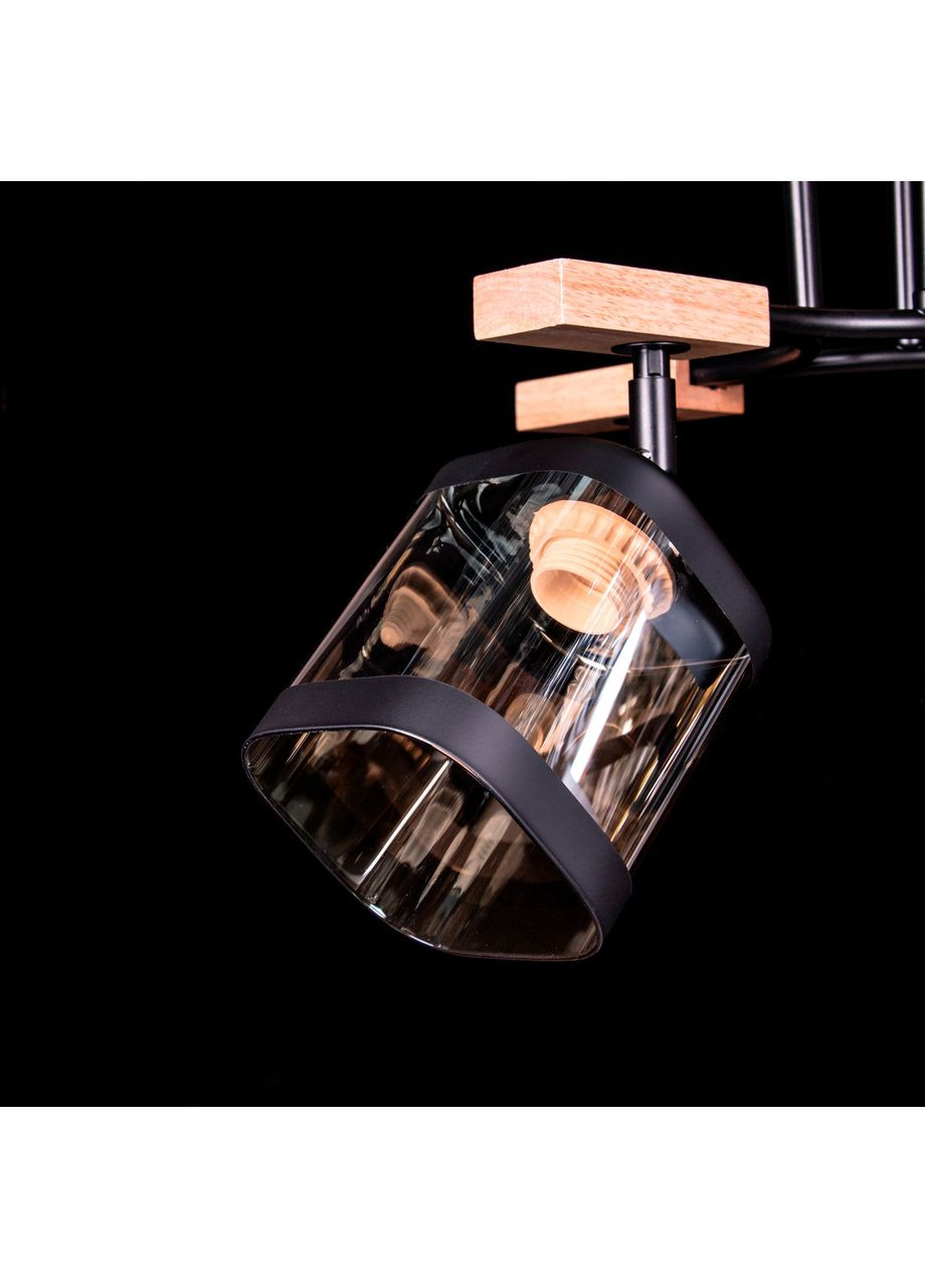 Потолочная люстра N5680/4/BK+WOOD Ø600XH280 No Brand (352230058)