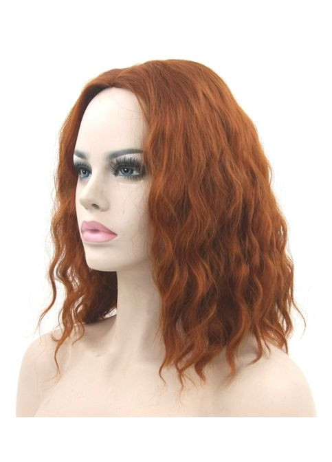 Перука руда хвиляста середньої довжини без чубчика No Brand (355802095)
