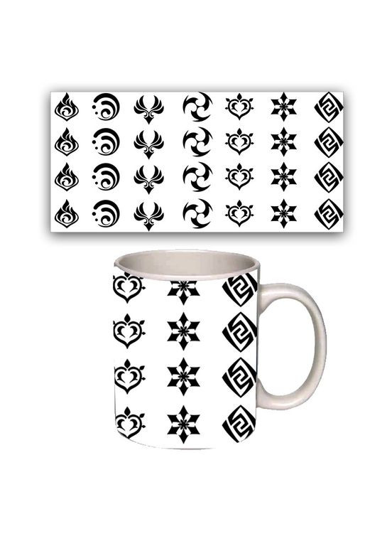 Чашка біла Стихії Геншин імпакт Genshin Impact (z1365) No Brand (327005737)