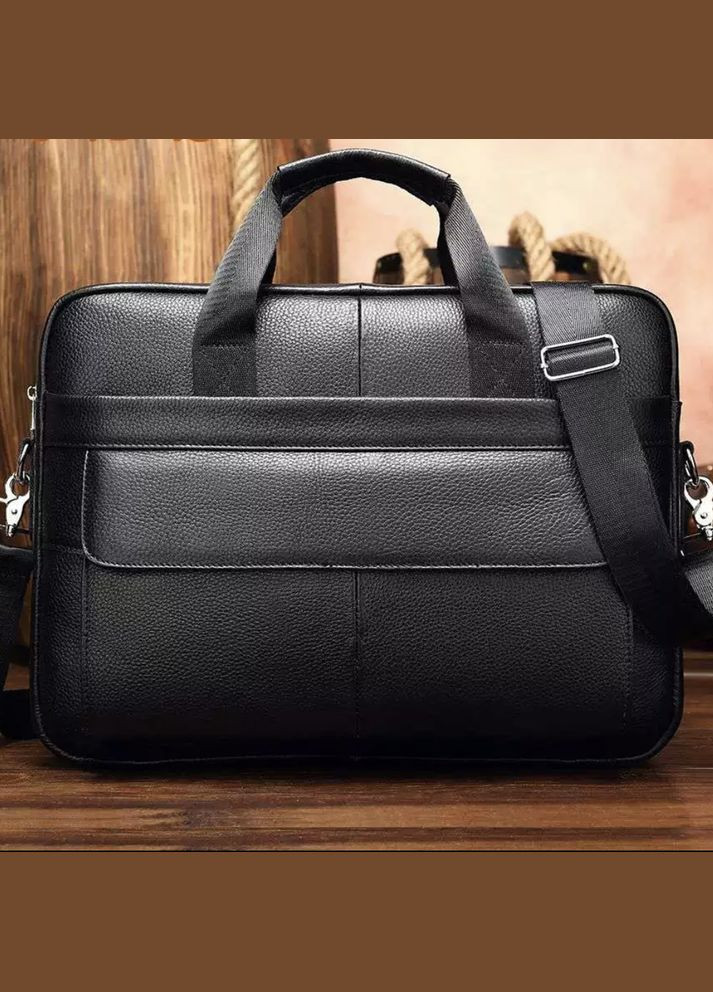 Мужская кожаная сумка для ноутбука и документов 39х28х8, портфель для города RD-23134 No Brand (335039722)