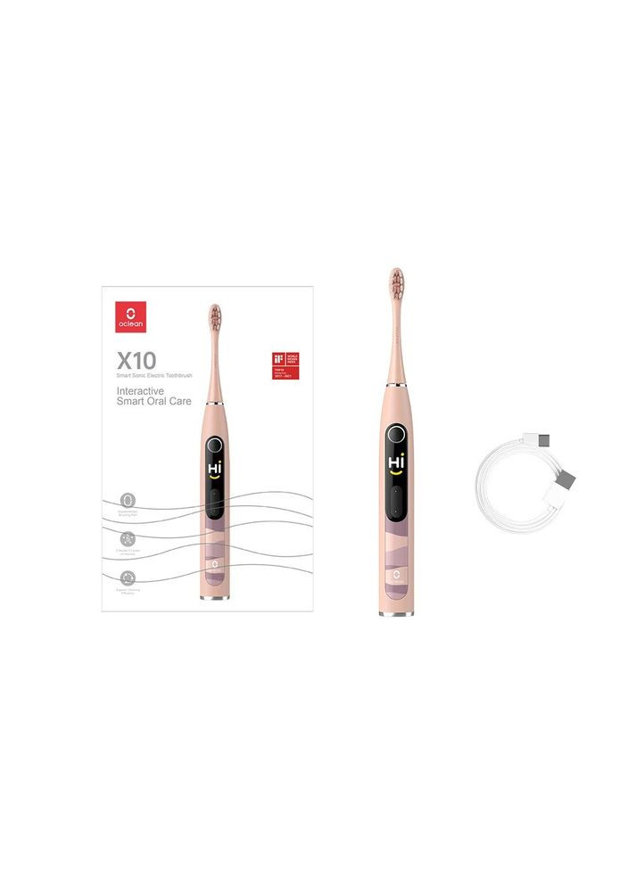 Умная зубная электрощетка X10 Electric Toothbrush розовая 6970810551921 Oclean (279554362)