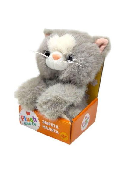 Мʼяка іграшка Plush and Co КОТИК (СІРИЙ) 12 см МІС (369156420)