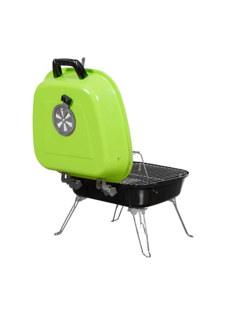 Гриль угольный портативный ТЕ-22024, черно-зеленый Time Eco (335367383)
