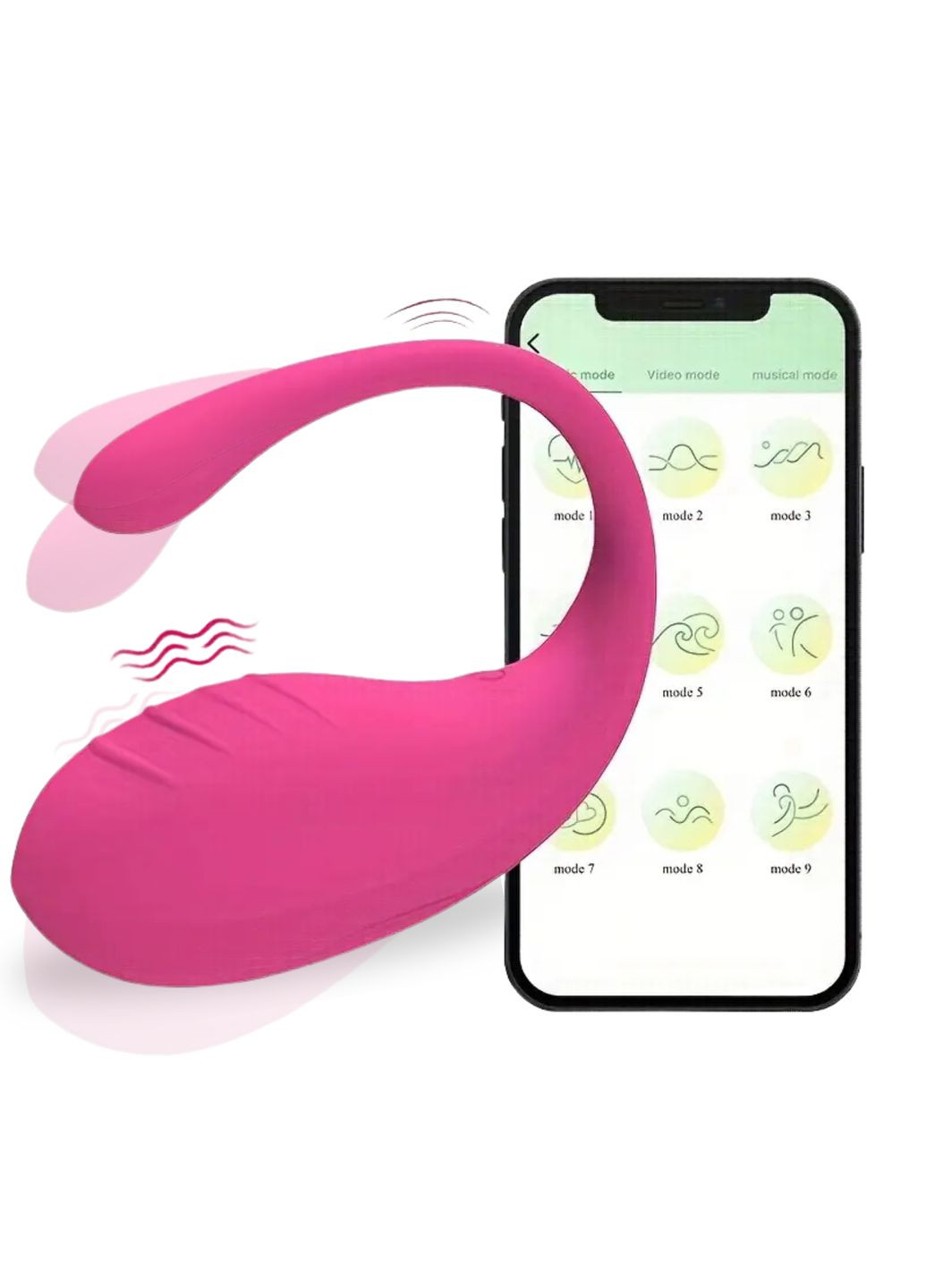 Смарт віброяйце Love USB Малиновий Passion (361081843)