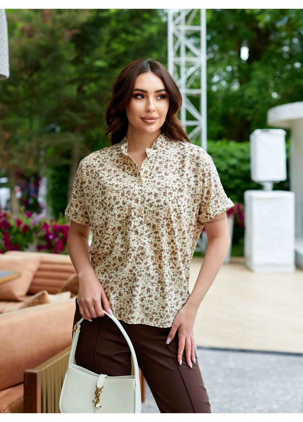 Бежевая рубашка DIA COSA