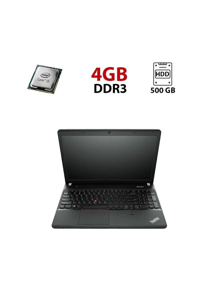 Ноутбук ThinkPad Edge E540 / 15.6" (1366x768) TN / Intel Core i5-4210M (2 (4) ядра по 2.6 - 3.2 GHz) / 4 GB DDR3 / 500 GB HDD / Lenovo (398147478)