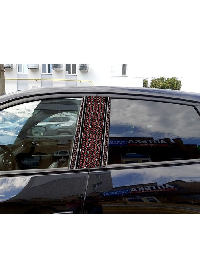 Наклейки на стойки дверей авто 3D TUNING STUDIO Вышиванка 500х220х0.15мм=2штуки No Brand (362499816)