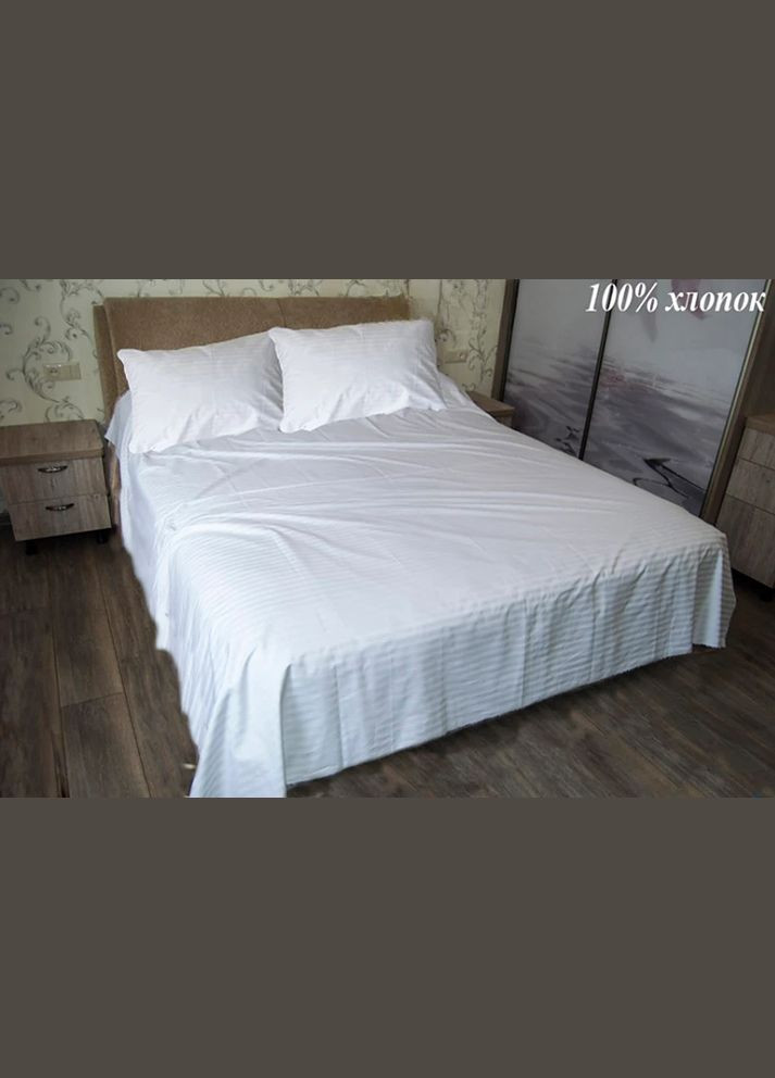 Постельное бельё хлопок двуспальные однотонный Страйп Сатин 180х215см Бордовый No Brand (321965856)