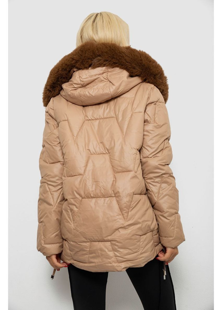 Бежева демісезонна куртка жіноча зимова коротка Sport Line