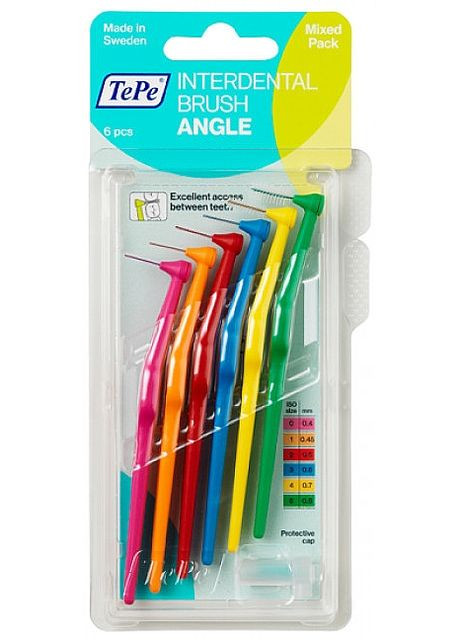 Межзубный ершик Interdental Brushes Angle 0.4-0.8mm 6шт (843658-134144) TePe (368884288)