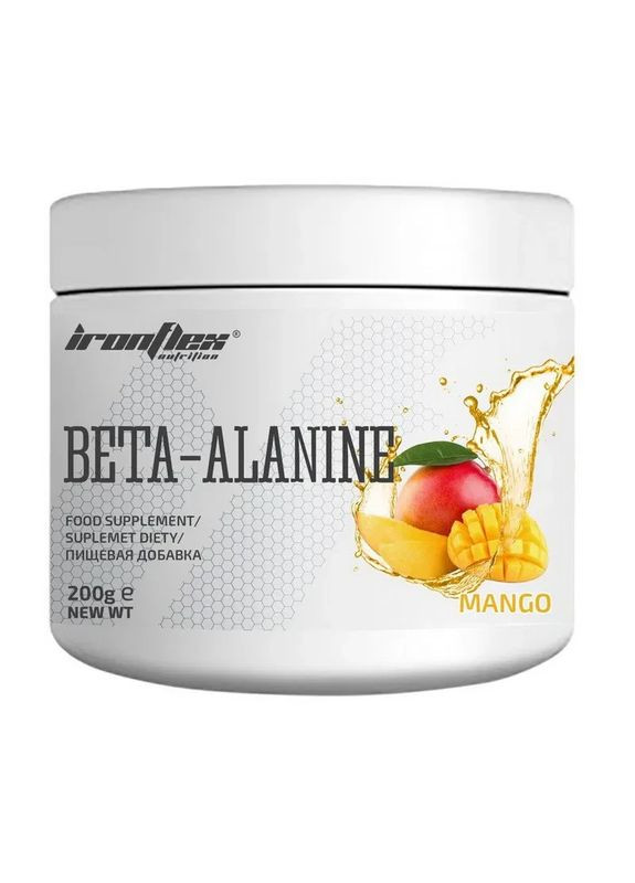 Бета-аланін Beta-Alanin, апельсин, 200 г Ironflex (364357445)