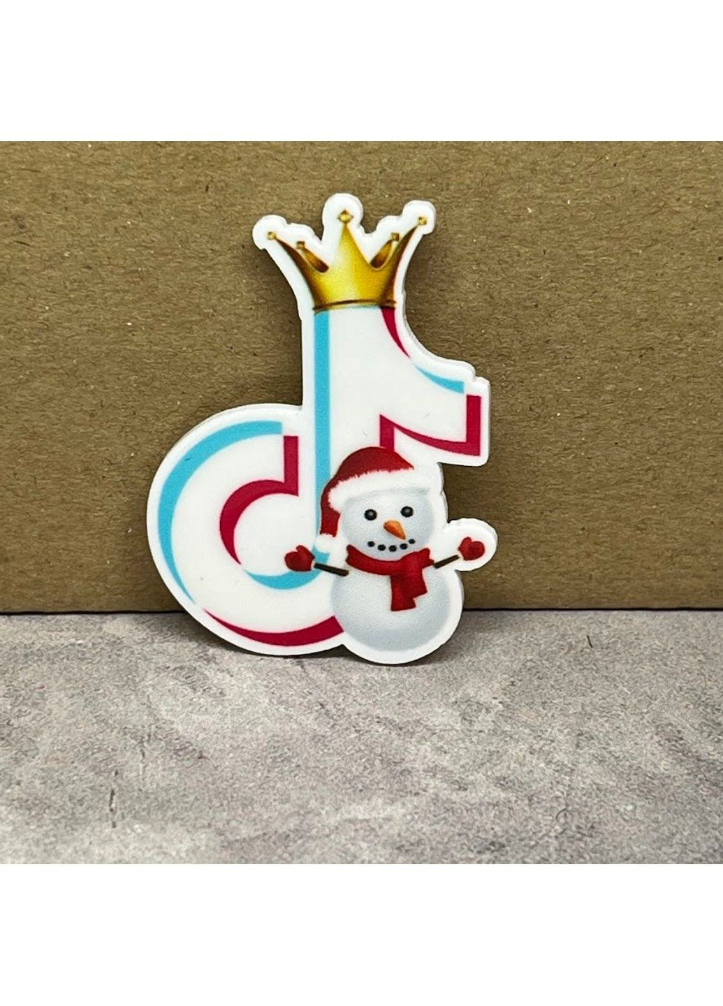 Серединка для бантиков-Тик-Ток (снеговик), размер 4,2 см, рт 010051, 1 шт No Brand (339102101)