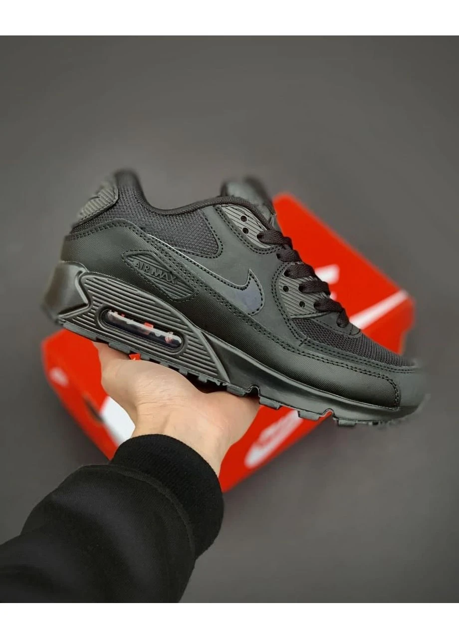 Черные летние кроссовки nike air max 90 black 2 найк аир макс 90 No Brand
