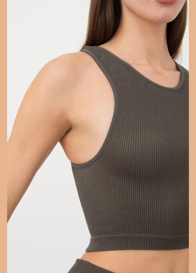 Топ жіночій безшовний на широких бретелях в рубчик Giulia HALTER TOP RIB (296470301)