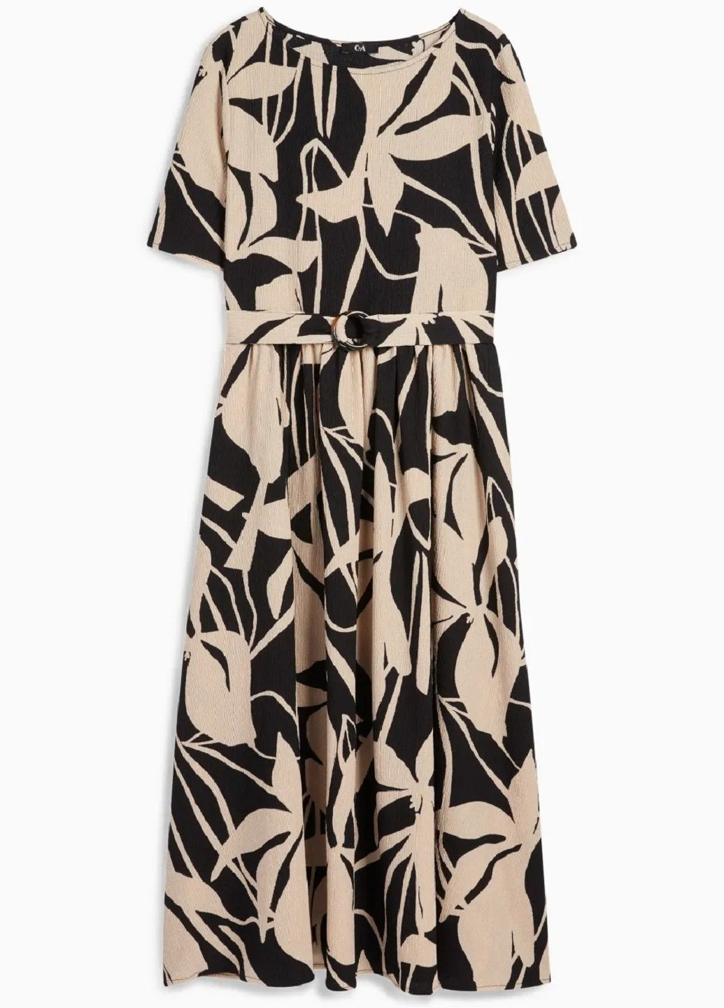 Черное повседневный платье C&A с цветочным принтом