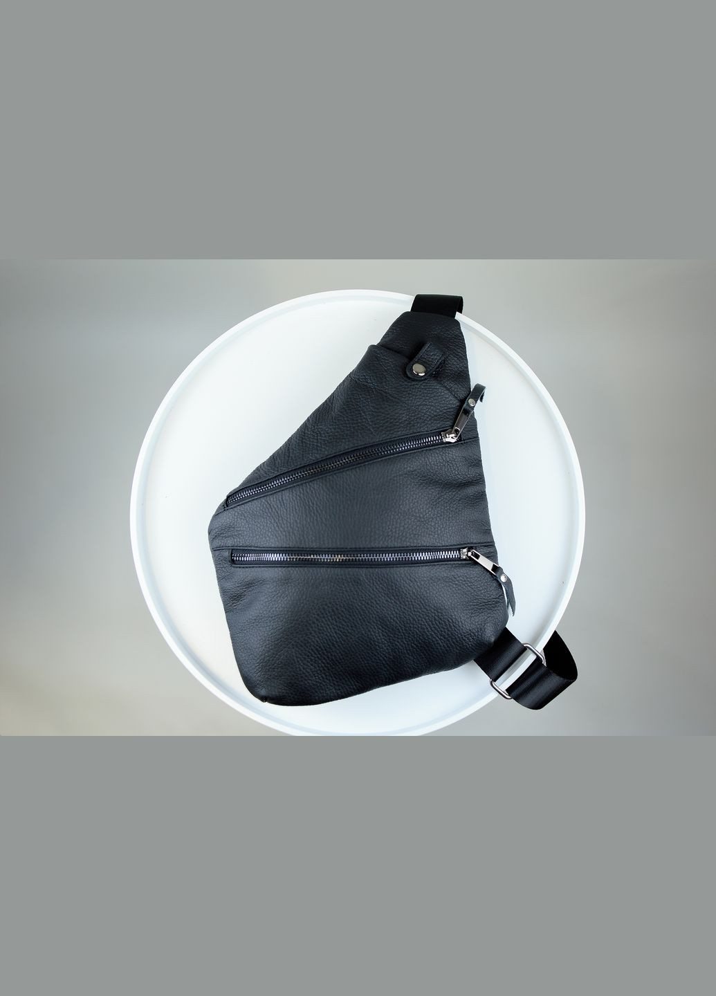 Сумка чоловіча кроссбоді шкіряна чорна SKILL (297869020)