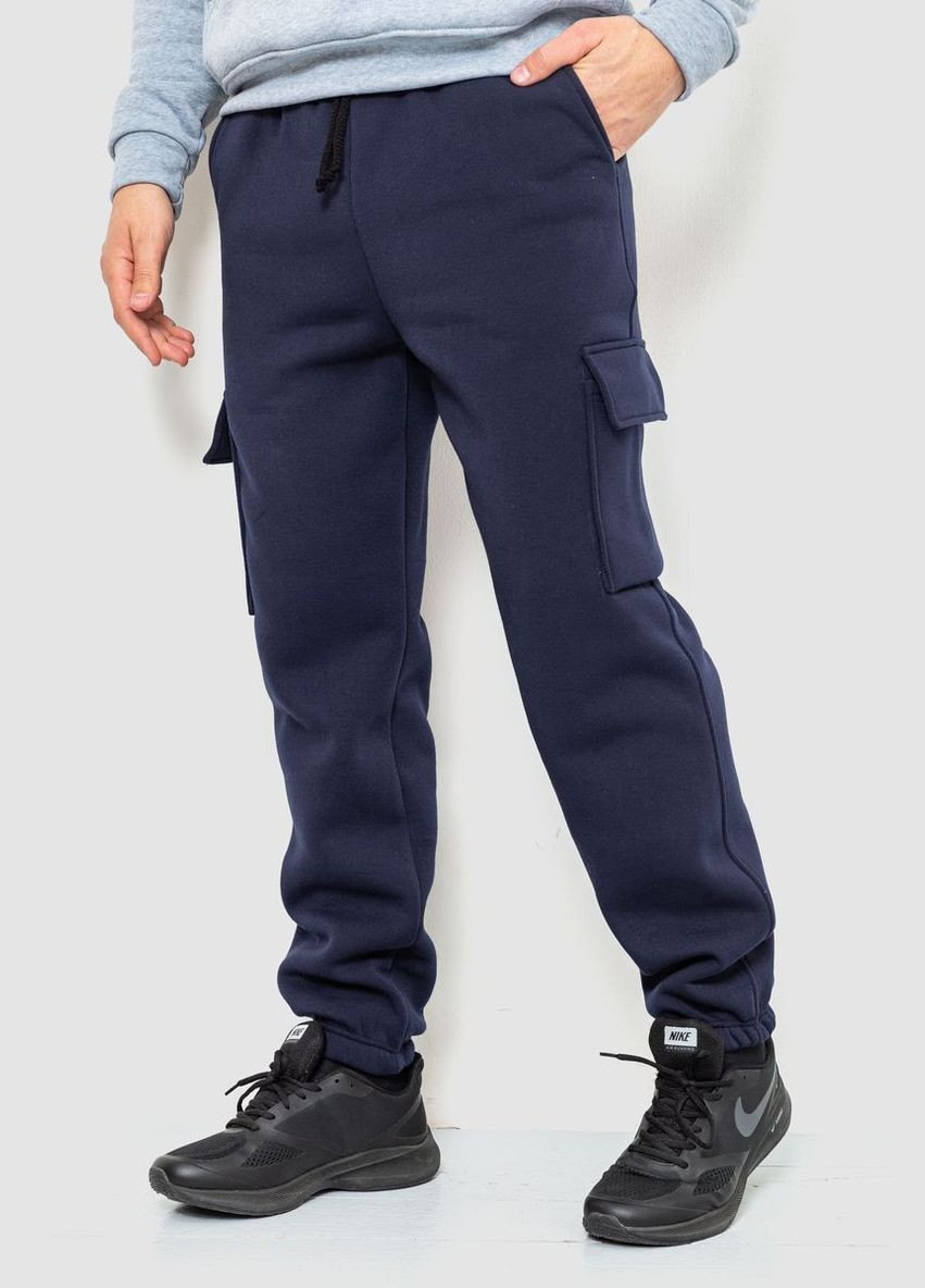 Спорт штани чоловічі карго на флісі, колір чорний, Ager (272610071)