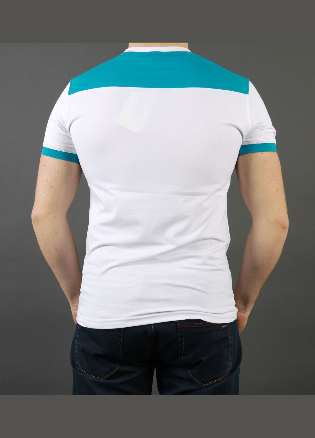 Біла футболка чоловіча з коротким рукавом Bakhur Футболка