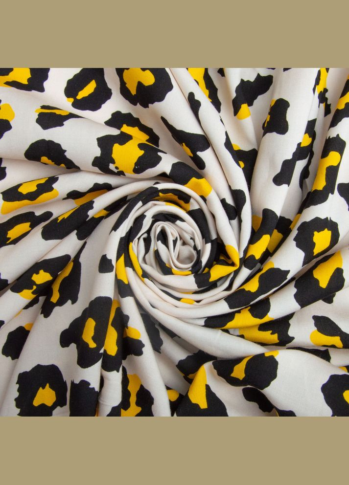 Тканина плательна штапель віскоза 145 см 95 г/м2 для суконь, спідниць, штанів, комбінезонів, дитячого одягу Анімал IDEIA (339067184)