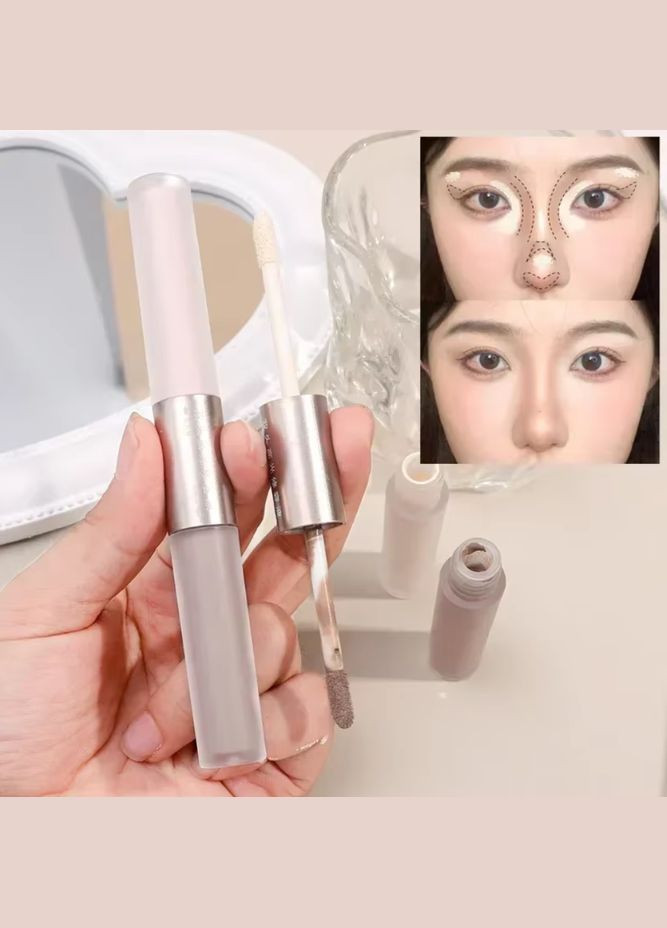 Хайлайтер и контур для лица бронзер и хайлайтер 2 в 1 No Brand (304289238)