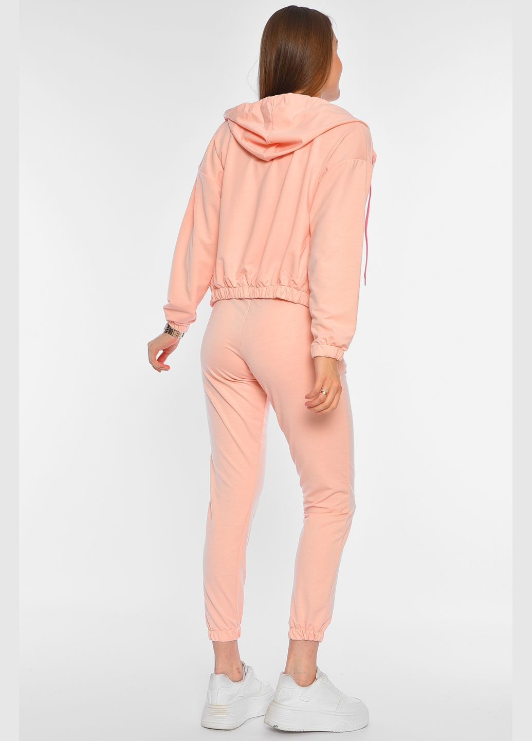 Спортивний костюм жіночий 3-ка рожевого кольору Let's Shop (303677966)