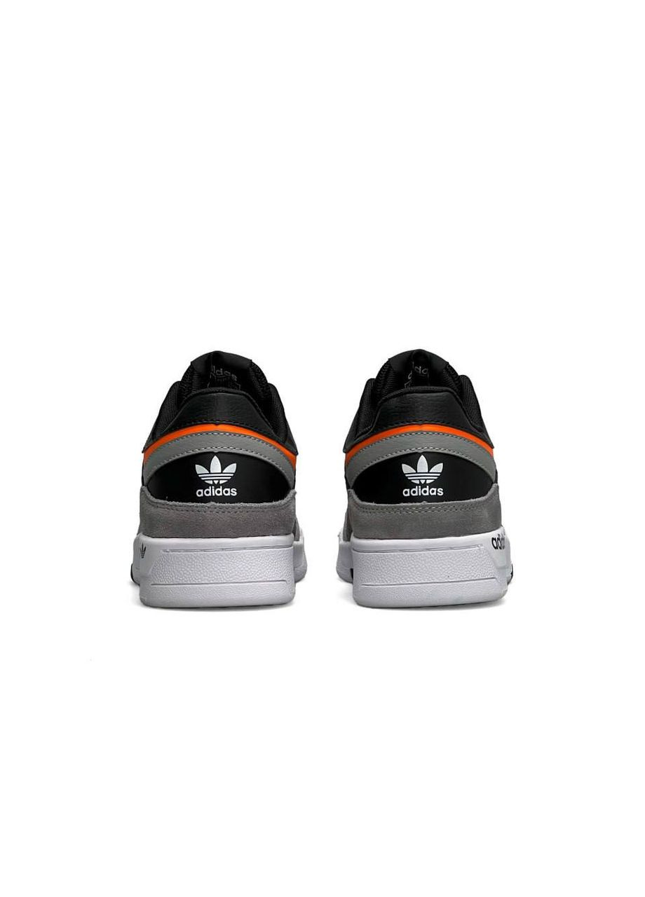 Чорні Осінні кросівки чоловічі, вьетнам adidas Originals Drop Step Black Grey Orange