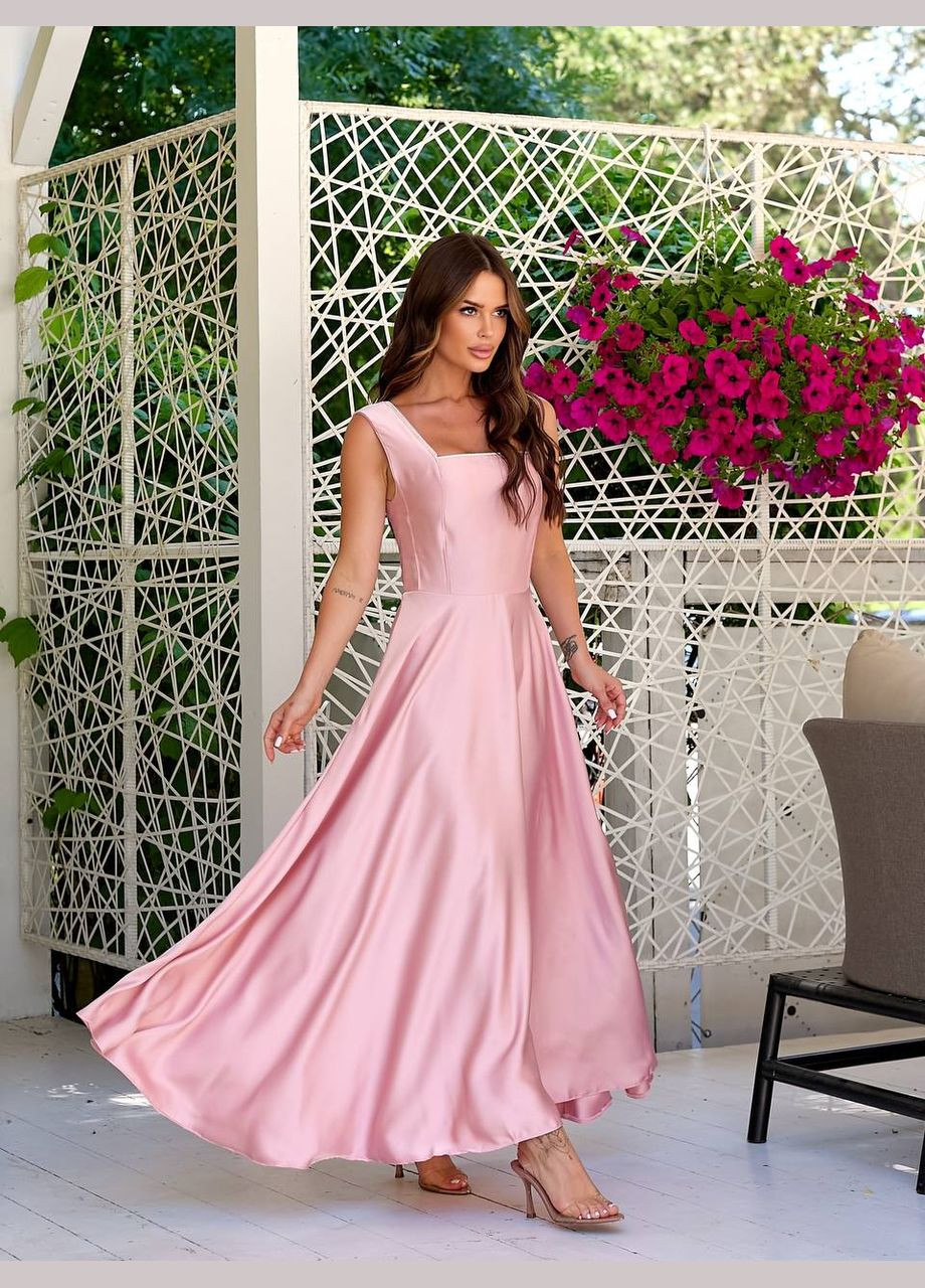 Рожева повсякденний сукня DK/DL Мода без кордонів однотонна