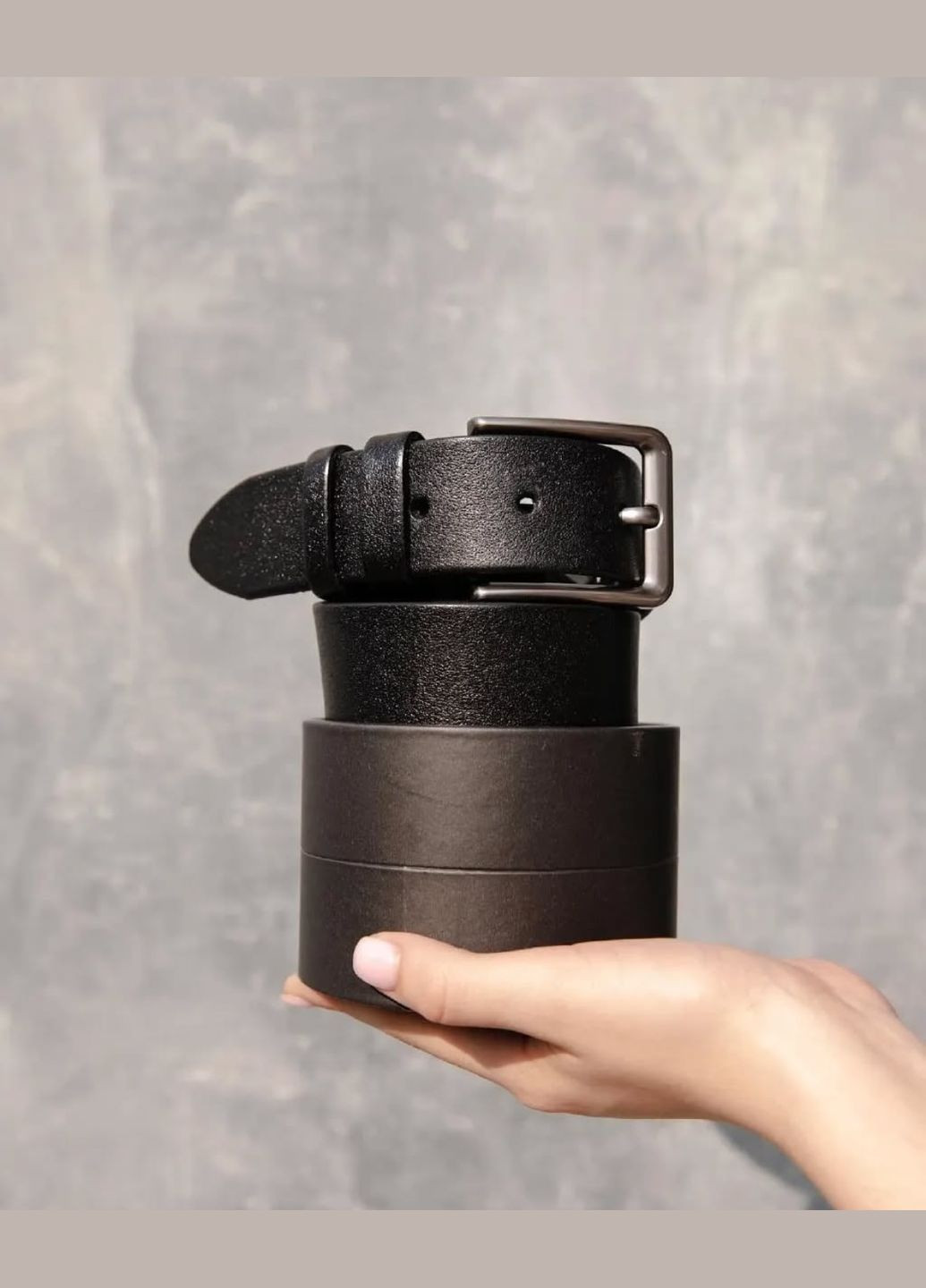 Мужской кожаный ремень 4 см чёрного цвет N0242GA Newery (359377796)