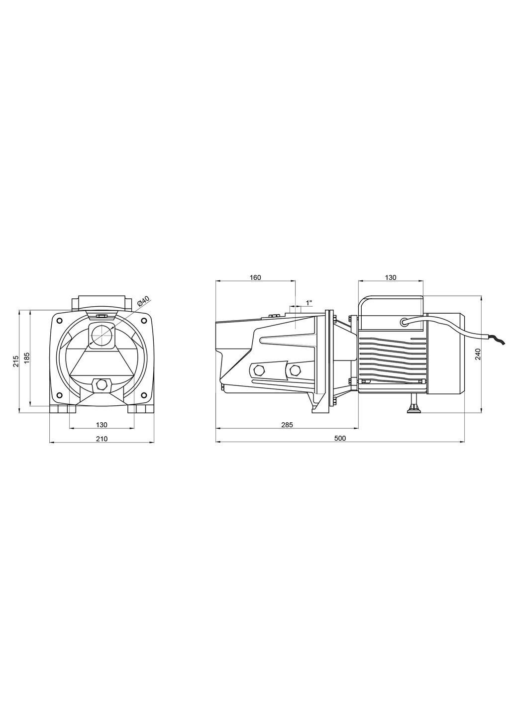 Насос самовсасывающий центробежный D-JSWm-20H 1,5 кВт Thermo Alliance TADJSWM20H15 (346492784)