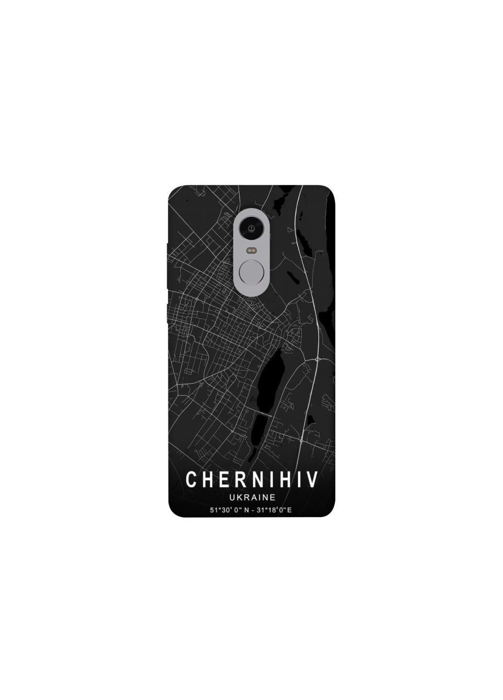 Чохол на Xiaomi Redmi Note 4X / Note 4 (Snapdragon) Chernihiv map Frontalka (365302903)