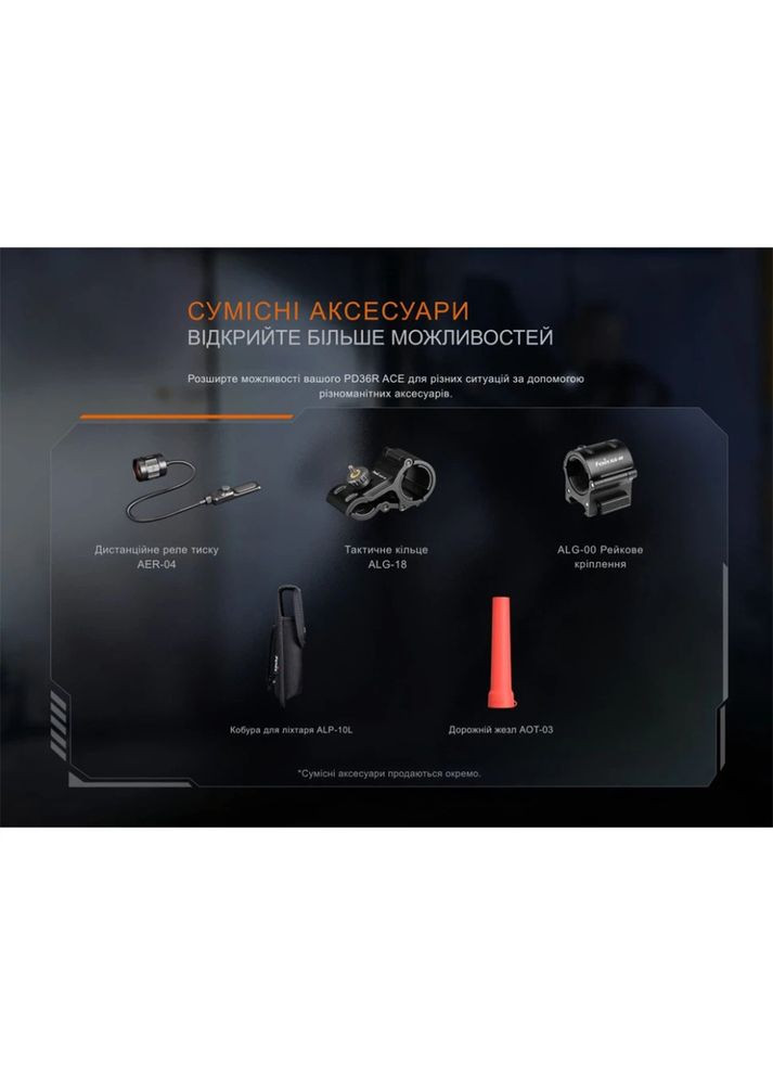 Тактический фонарь ручной PD36RACE Fenix (373216444)