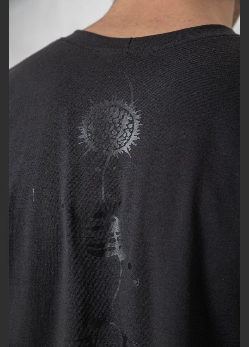 Темно-серая футболка мужская с принтом Ager 241R1907