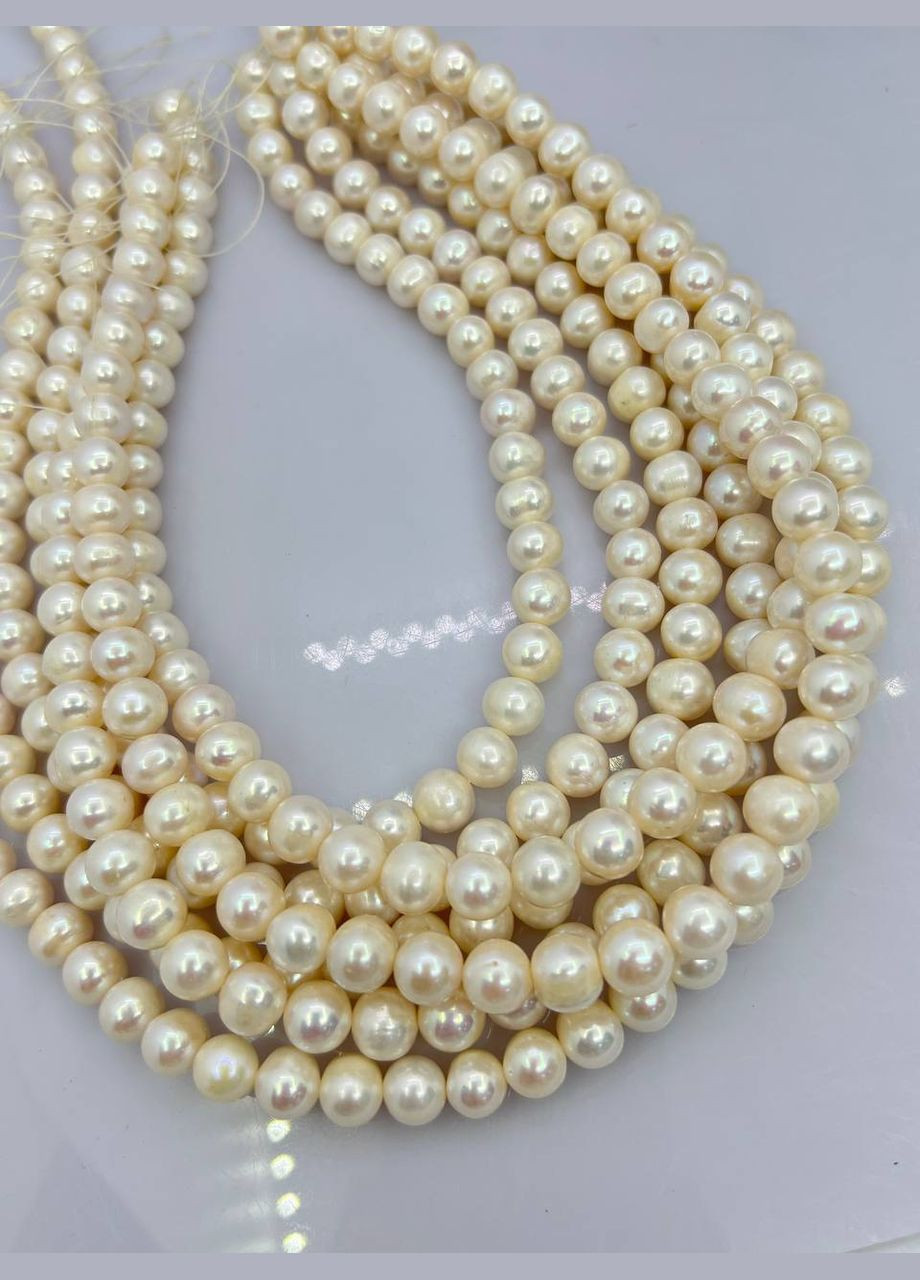 Заготовки перлів на нитці без замка 9-10 мм 40 см No Brand (313930966)