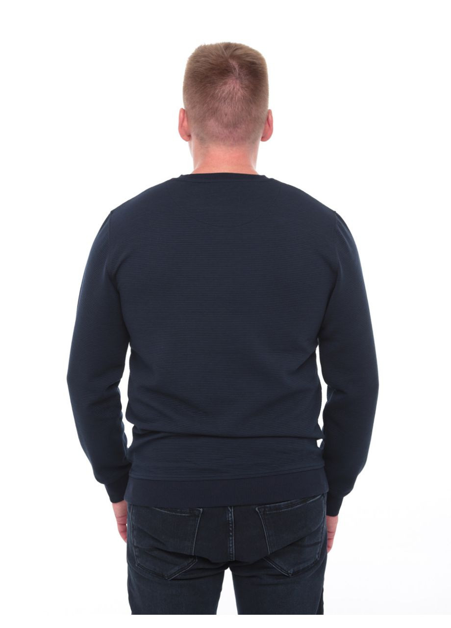 Темно-синий демисезонный джемпер мужской темно-синий прямой однотонный джемпер MarcoStar Пряма