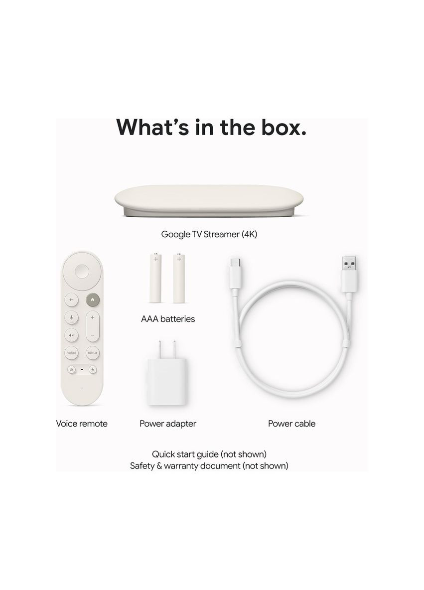 Стационарный медиаплеер TV Streamer 4K Porcelain (C1930110) Google (343049079)